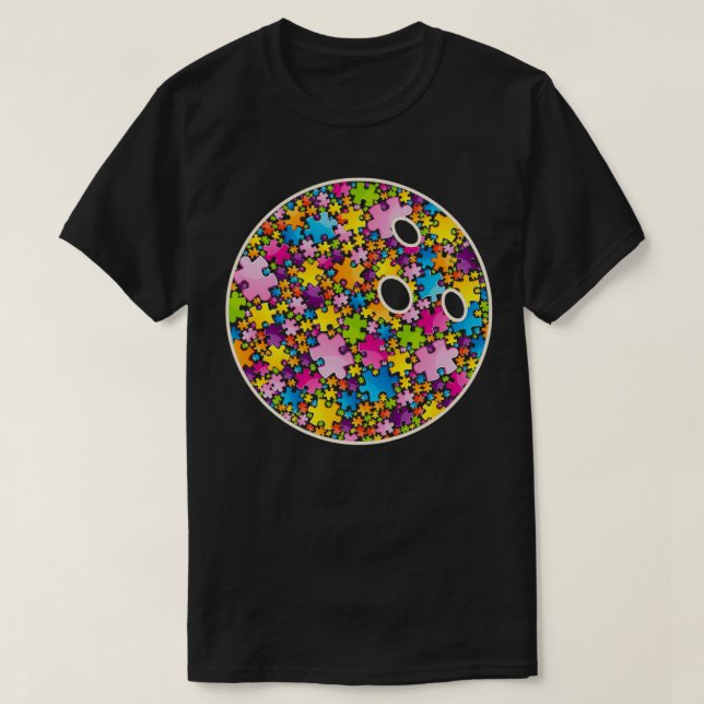 Awesome Bowling Autism Awareness Sport Men Women K T-Shirt (Design Front)