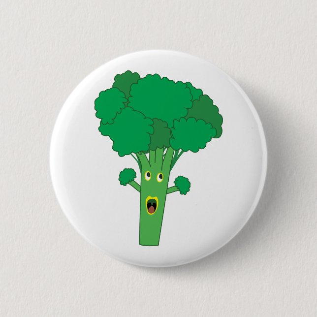 Awesome Broccoli Funny Vegetable Button (Front)