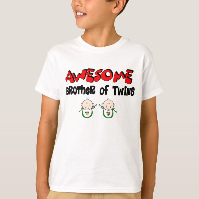 AWESOME Brother of TWINS T-Shirt (Front)