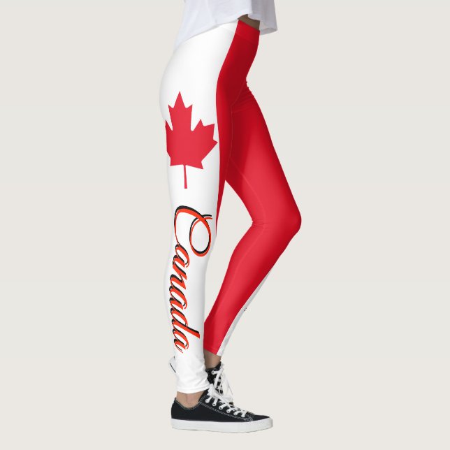 Awesome Canada Canadian Flag Leggings (Right)