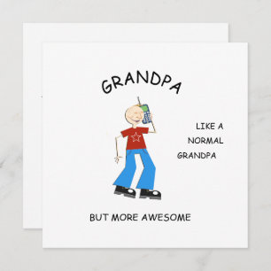 AWESOME Card, Greeting Gift for Grandpa Invitation