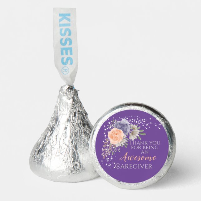 Awesome Caregiver Appreciation Floral Peony Hershey®'s Kisses® (Front)