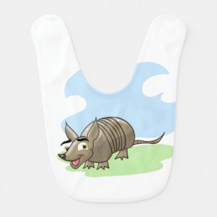 Awesome Cartoon Armadillo Baby Bib