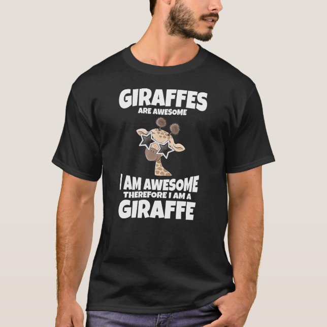 Awesome Cartoon I am a Giraffe Shirt for Giraffe L (Front)
