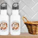 Awesome Cat Mom Since 20XX Classic Simple Photo Stainless Steel Water Bottle<br><div class="desc">This simple and classic design is composed of serif typography and add a custom photo.</div>