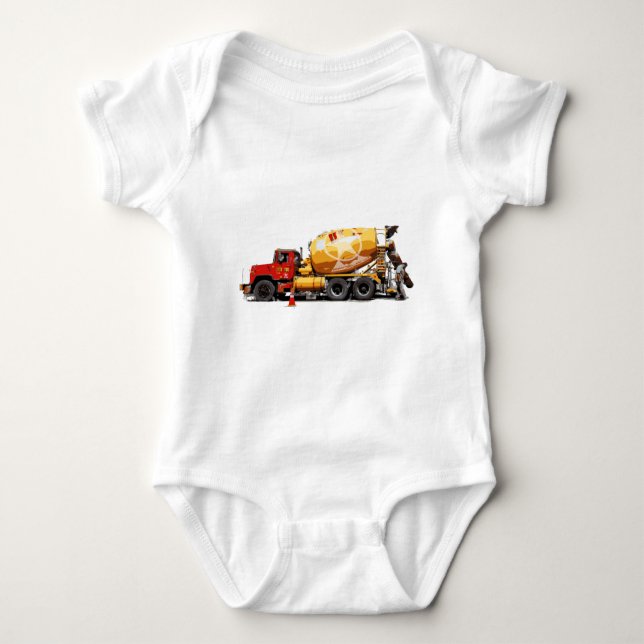 Awesome Cement Truck #6 Baby Bodysuit (Front)