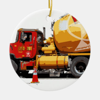 Awesome Cement Truck #6 Ceramic Ornament