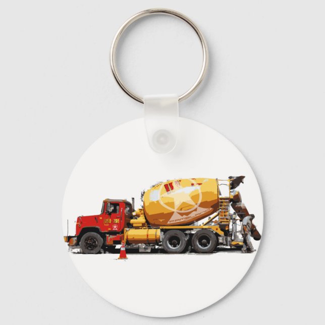 Awesome Cement Truck #6 Keychain (Front)