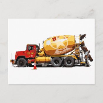 Awesome Cement Truck #6 Postcard by fameland at Zazzle