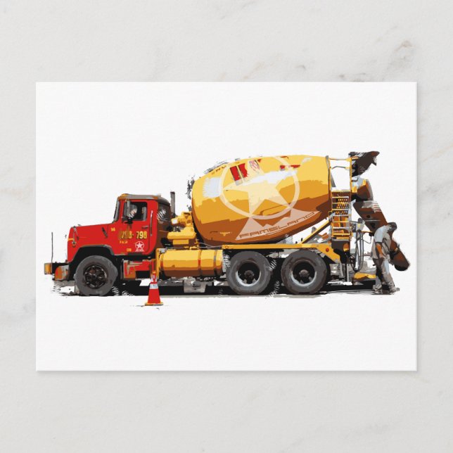 Awesome Cement Truck #6 Postcard (Front)
