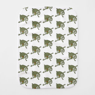 Awesome Chameleon Baby Burp Cloth