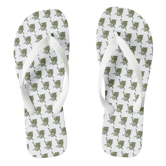 Awesome Chameleon Flip Flops (Footbed)