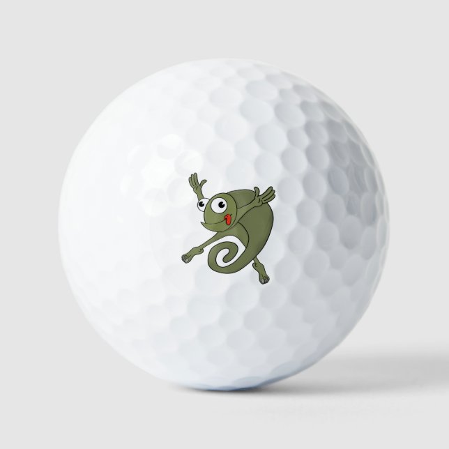 Awesome Chameleon Golf Balls (Front)