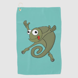 Awesome Chameleon Golf Towel