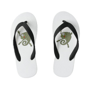 Awesome Chameleon Kid's Flip Flops