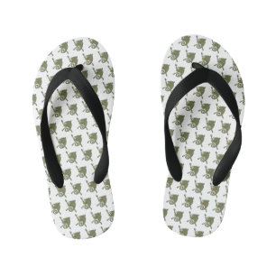 Awesome Chameleon Kid's Flip Flops