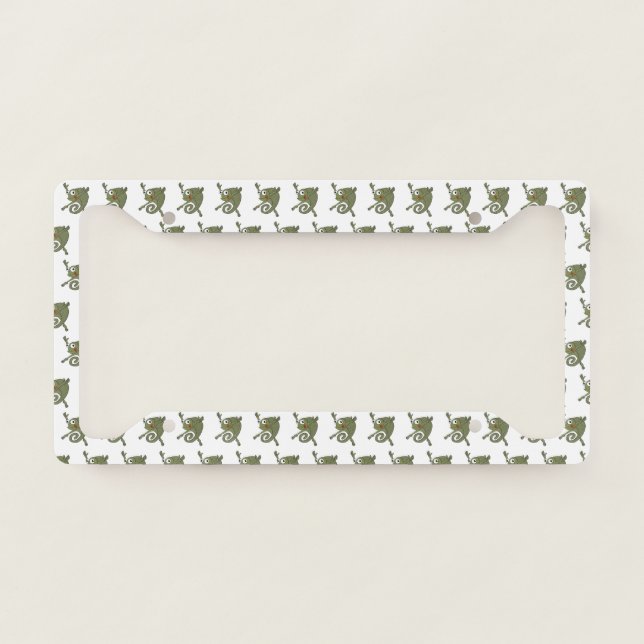 Awesome Chameleon License Plate Frame (Front)