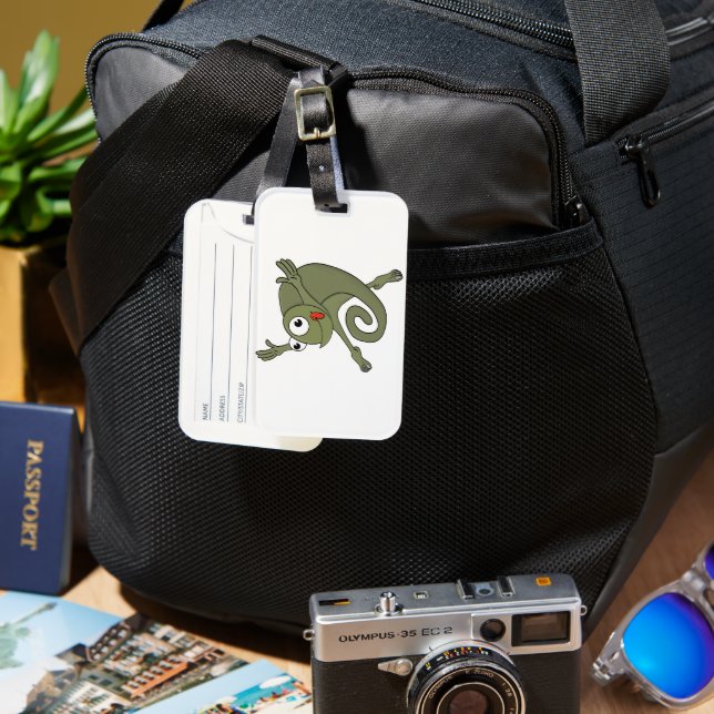 Awesome Chameleon Luggage Tag (Front & Back)