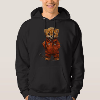 Awesome Cheetah Hoodie Large Print