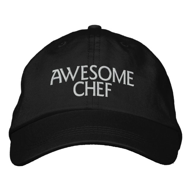 Awesome Chef Embroidered Baseball Hat (Front)
