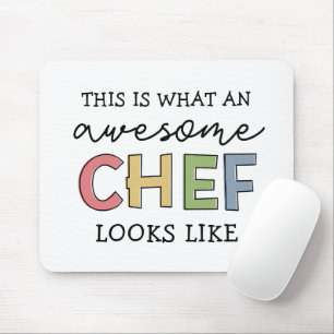 Awesome Chef Gifts   Best Chef Ever Funny Gift Mouse Pad