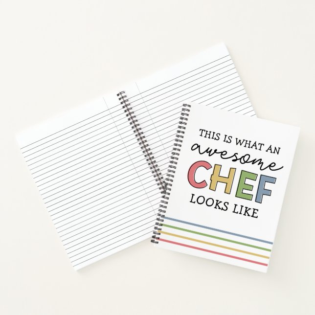 Awesome Chef Gifts | Best Chef Ever Funny Gift Notebook (Inside)