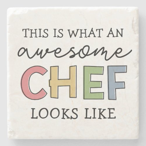 Awesome Chef Gifts  Best Chef Ever Funny Gift Stone Coaster