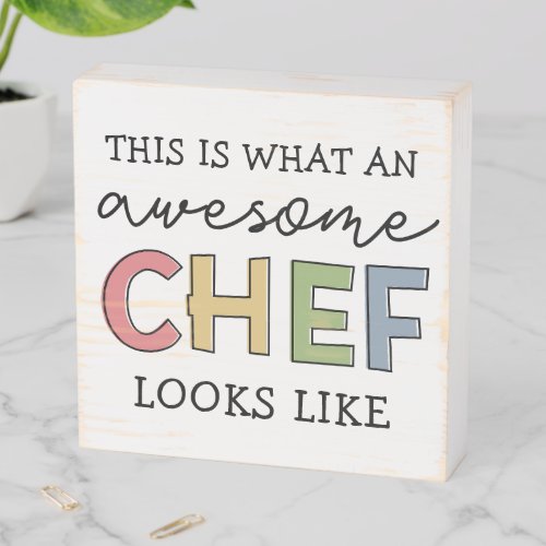 Awesome Chef Gifts  Best Chef Ever Funny Gift Wooden Box Sign