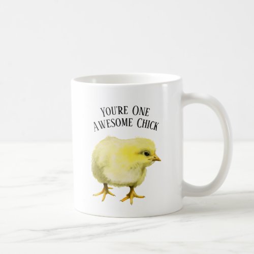 Awesome Chick  Funny Pun Baby Chicken Bird Coffee Mug
