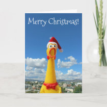 Awesome Chicken Christmas Card! Holiday Card