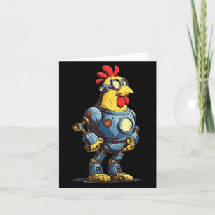 Awesome Chicken Robot For Future Animals Lovers Card