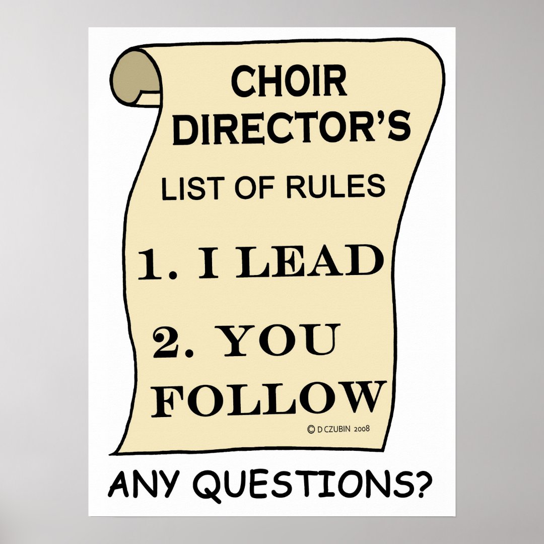 Awesome Choir Director Poster Zazzle