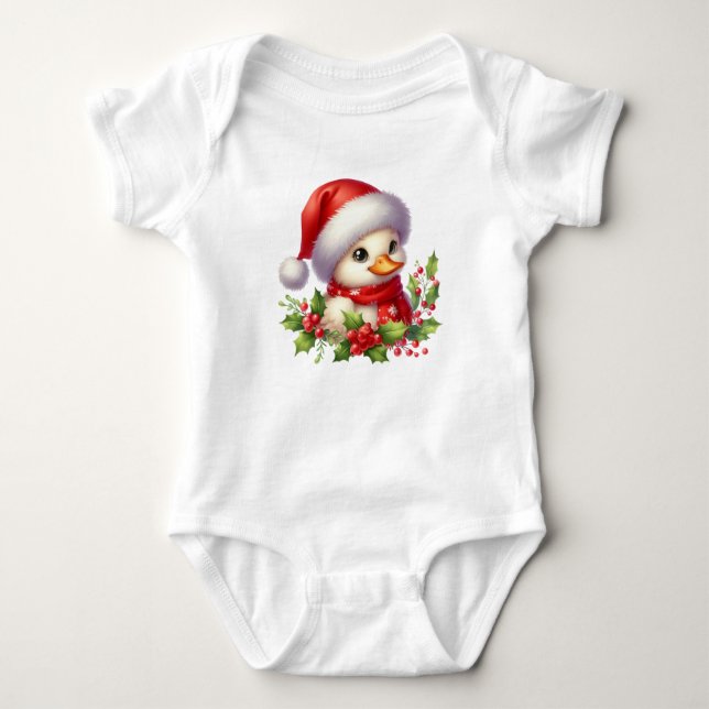 Awesome Christmas Duck Baby Bodysuit (Front)