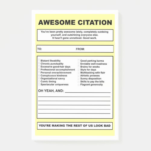 Awesome Citation Post_it Notes