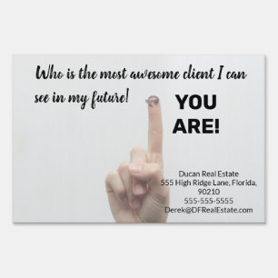 Awesome client real estate marketing sell postca sign