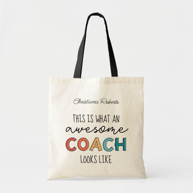 Awesome Coach | Best Coach Ever Personalized Gifts Tote Bag (Front)