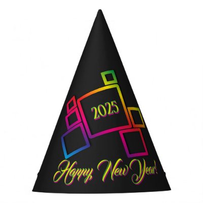 Awesome Colorful Squares on Black New Years