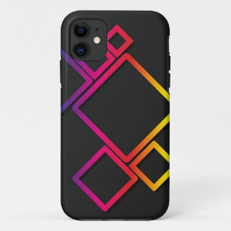 Awesome Colorful Squares on Black No. 1 iPhone 11 Case