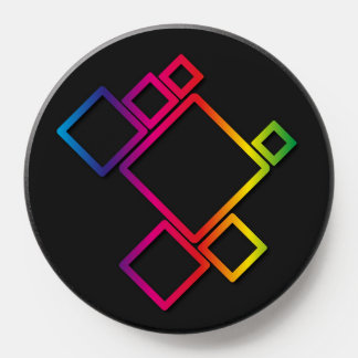 Awesome Colorful Squares on Black No. 1 PopSocket