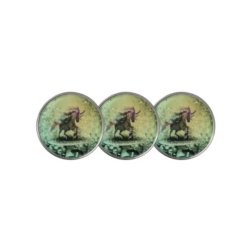 Awesome colorful unicorn golf ball marker