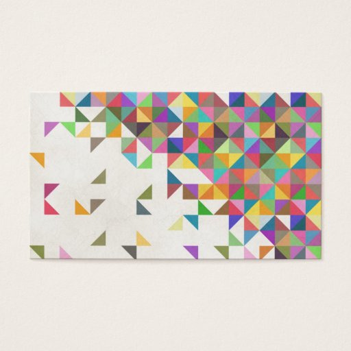 Customizable Awesome colourful retro geometric pattern business card
