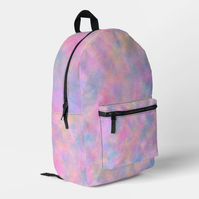Awesome Combination of Pastel Colors  Printed Backpack (Back Corner Left)