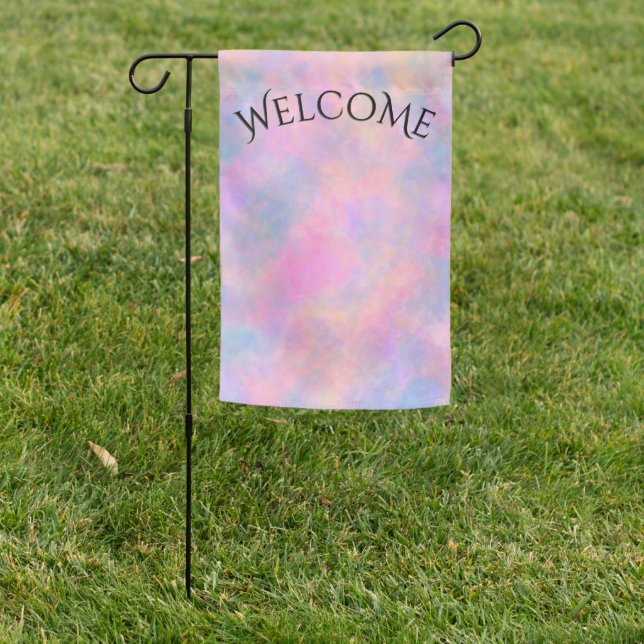 Awesome Combination of Pastel Colors Welcome Garden Flag (In SItu)