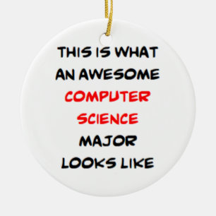 awesome computer science major ceramic ornament
