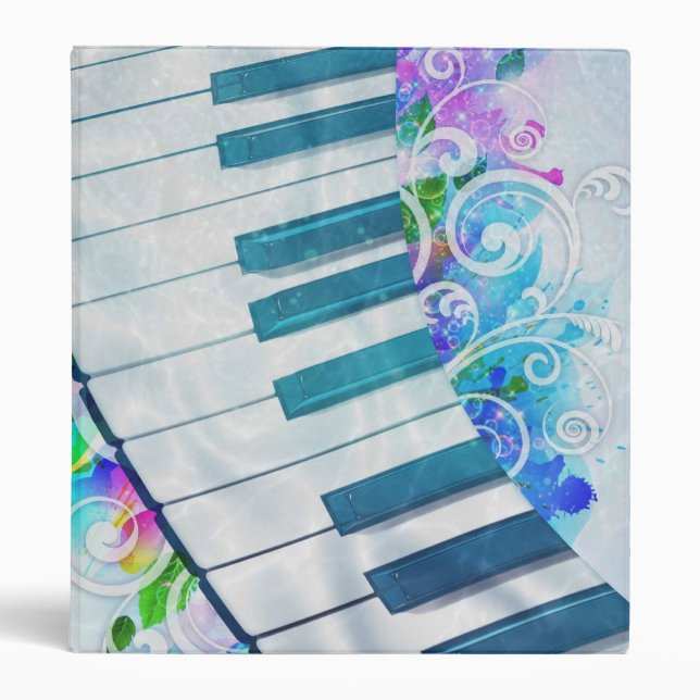 Awesome cool blue circular  piano light effect binder (Front)