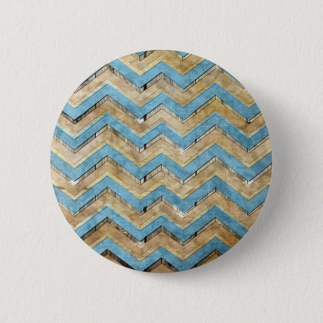Awesome cool chevron zigzag pattern button (Front)