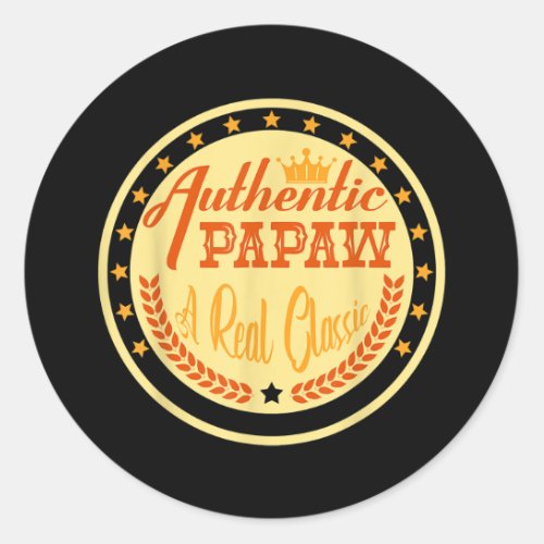 Awesome Cool Fathers Day Grandpa Pawpaw Design  Classic Round Sticker