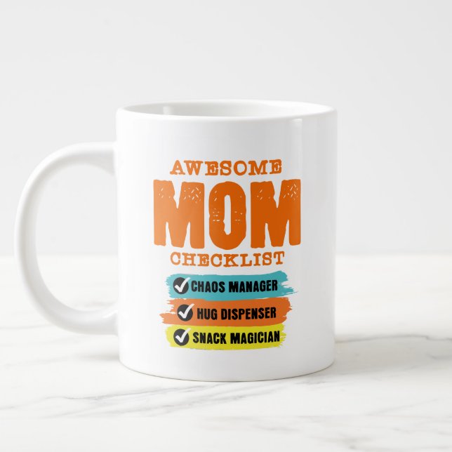 Awesome Cool Mom Giant Coffee Mug (Left)