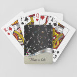 Awesome Cool &quot;music Is Life&quot; Colourful Music Notes Playing Cards at Zazzle