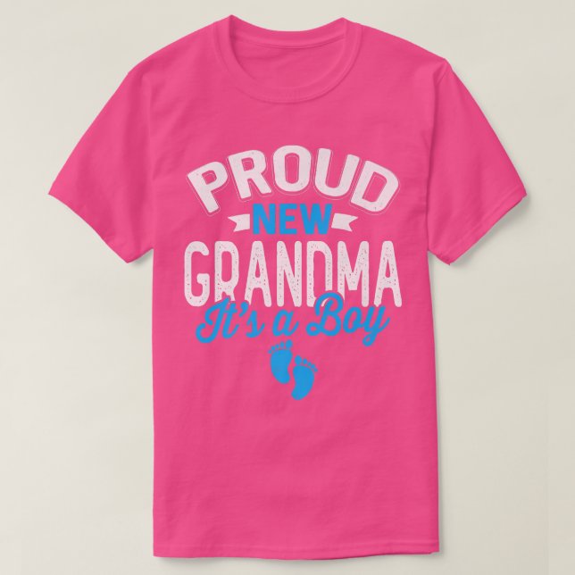 Awesome Cool Proud New Grandma It's A Boy Gender R T-Shirt (Design Front)